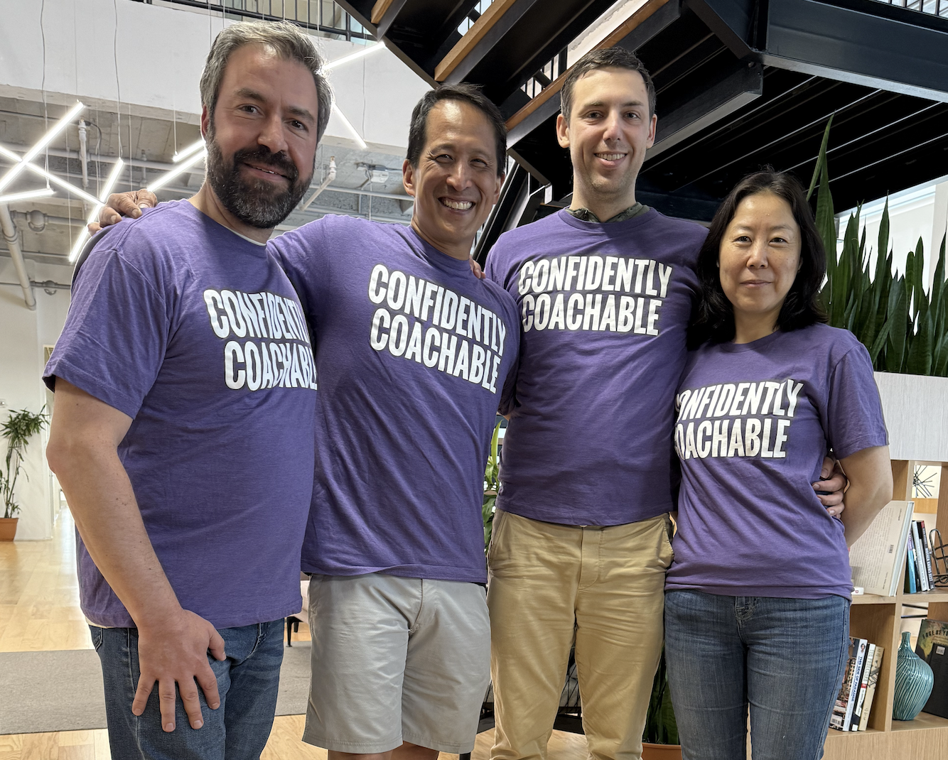 Team photo 1 - SlopeCut VC team members in purple shirts